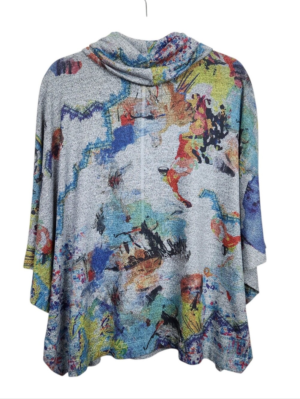 Inoah Art To Wear Lightweight Oversize Knit Poncho Womens Size XS - Picture 7 of 13